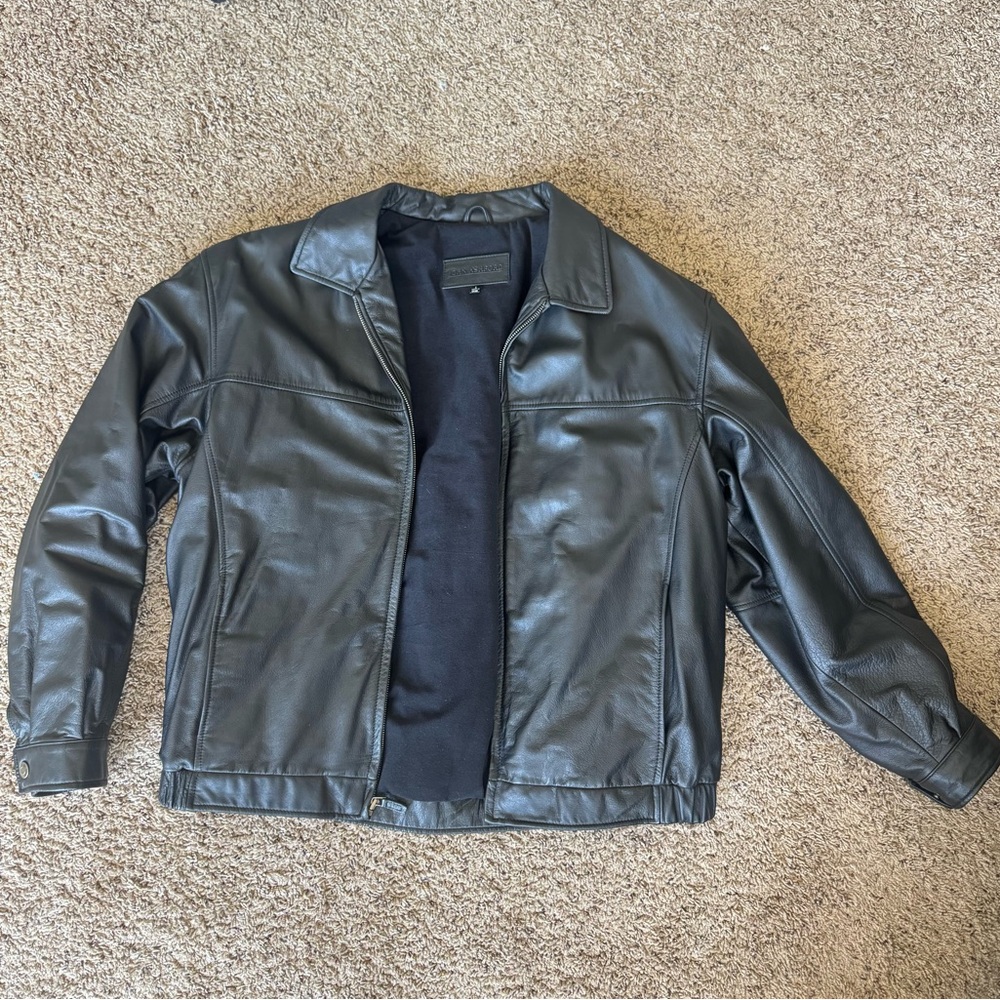 John Ashford Men's Black Leather Jacket